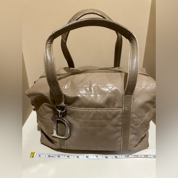 Christian Dior Cannage Patent Tan Bowler Bag - Picture 11 of 16